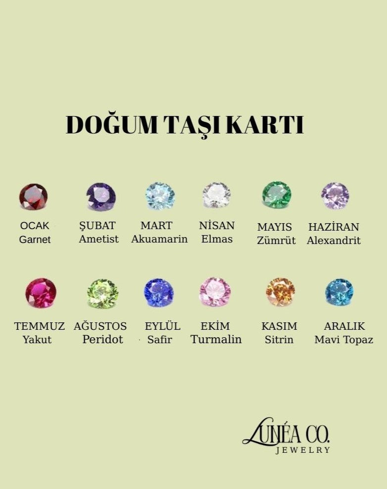 925 Ayar Aile Doğum Taşı Kolyesi