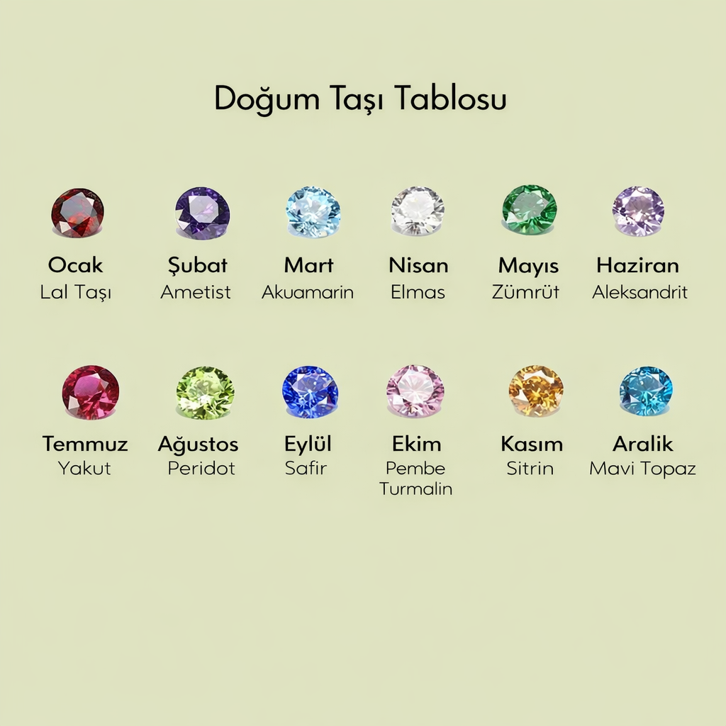 925 Ayar Gümüş Harf ve Doğum Taşlı Minimal Kolye